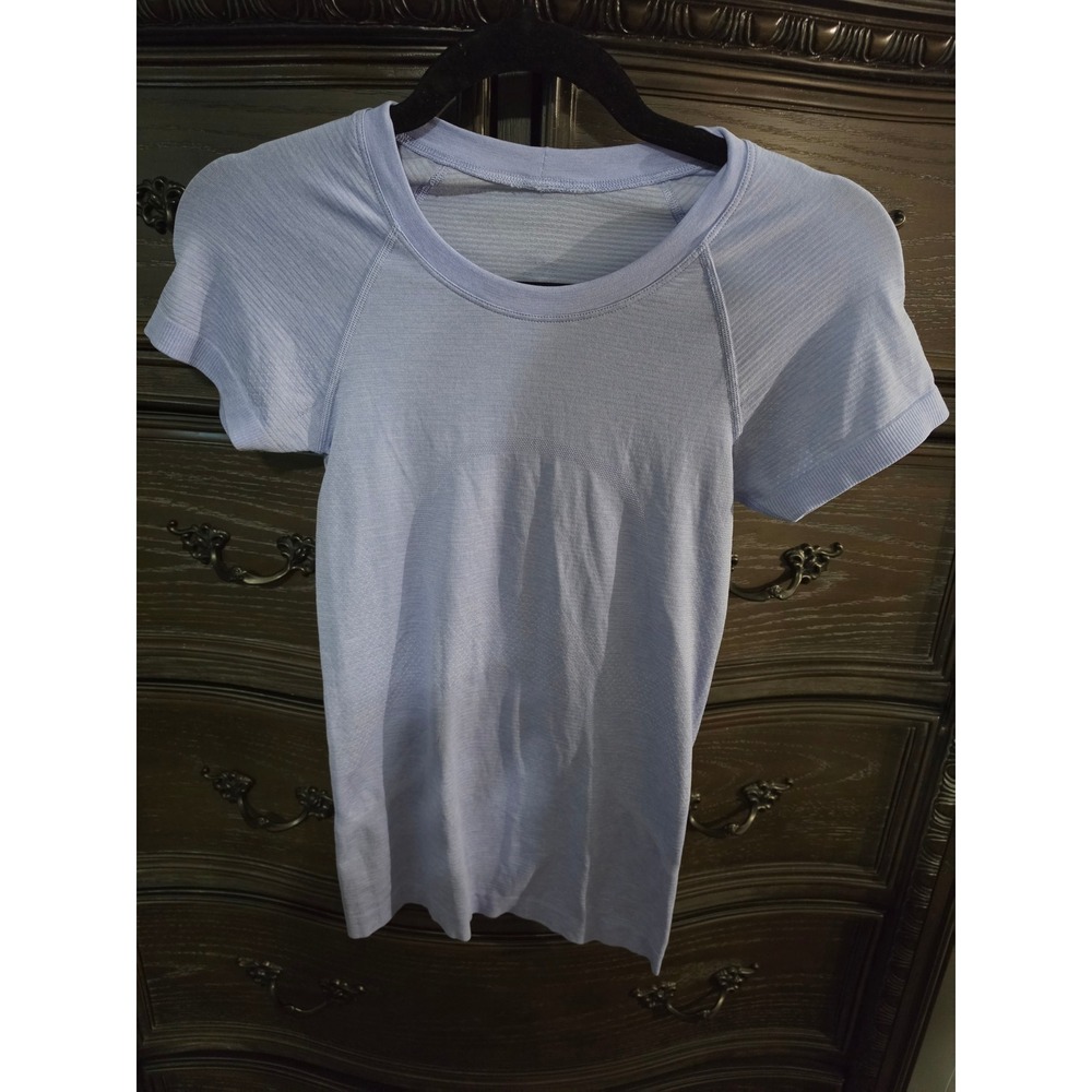 Lululemon Swiftly Tech Short Sleeve 2.0 Crew Blue Periwinkle Heather Size 2